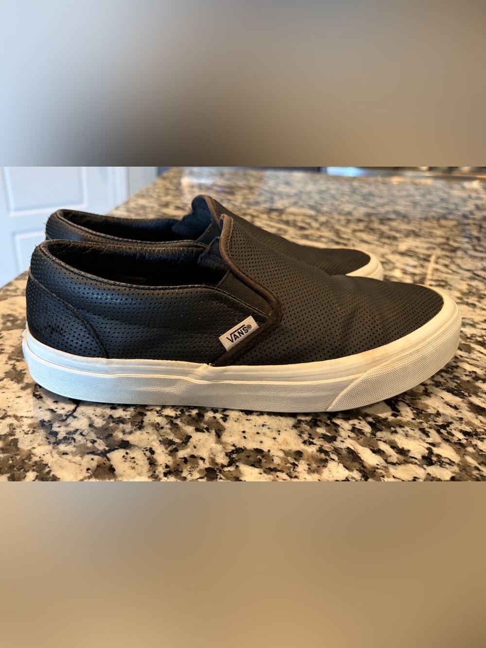 Vans Classic Slip-On Perforated Leather Shoes